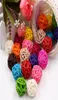 50pcslot 3cm Bola de palha artificial para festa de aniversário decoração de casamentos Rattan Ball Decoração de Natal Casa Ornamento Supplies8908757