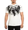 Retro Gothic Style Fashion Imprimé rouge Round Nou Tshirt Men Men Street Hip Hop Déchets décontractés Y2K 2000S 240402