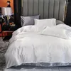 Bedding Sets 3pcs Luxury Silk Satin Bed Linen Set Euro Duvet Cover Linens With Pillowcase Quilt For Home