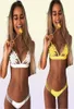 Sexy Femmes Summer Swimwear Bikini Set Bra Tie côté gsstring string Beach Triangle Hollow Out Suite de maillot de bain Bathing Women039S8342418