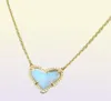 Hanger kettingen ketting hart drusy stone real 18k goud vergulde bungels glitter juwelen schrift cadeau met stofzak1523166
