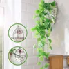 Dekorativa blommor konstgjorda hängväxter faux grönska falsk hängande bakgrund för rum sovrum väggdekor bröllop