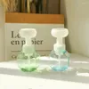 収納ボトル液体石鹸ディスペンサーフォーミングポンプの花の形状発泡泡プラスチック透明シャワージェルバスルーム補充可能