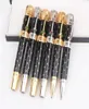 Ограниченная серия Elizabeth Fountainroller Ballballpoint Pen Black and Golden Silver Ermy Diamond Inlay Cap Pupplies W4686697