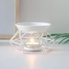 Candle Holders Creative Aromatic Oil Burner Geometric Ceramic Essential Holder Wax Melt Warmer Melter Fragrance Home Decor