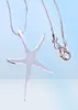 Fashion party jewelry plated 925 sterling silver Starfish Pendant Necklace Christmas Gift 6419841