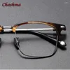 Lunettes de soleil Frames Chashma Femmes Lunes acétates Frame Men Titanium Optical Eyewear Designer Fashion Optic Myopia Degree Prescription Lens