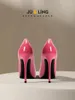 Kleding schoenen roze hoge hakken dames nachtclub sexy pumps heldere patet single voor sumer spring office lady sandalen