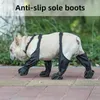 Hundebekleidung Schuhe wasserdichte Hundeschutzschutz mit Hosenträgern nicht rutschfeste Regenstiefel für Winter Schnee Wandern im Freien