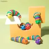 Dekompresyon Oyuncak 2022 Sıcak 3D renkli yaratıcı bükülme sümüklü oyuncaklar eğlenceli dekompresyon salyangozları parmak sümüklü oyuncak bukleleri fidget duyusal toysl2404