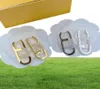 Designer Silver Letter Orecchini per le lettere per donne Diamonds Orecchie d'oro Orecchini di lusso Orecchini di lusso Women Woop Earrings 22075454568