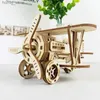 3D Puzzles Wooden Moveable Airplane Mechanical Puzzles 3d Assemble Building Construction Blocks Models Craft Kits for Adults Diy Fighter Y240415