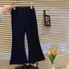 Trousers Girls Pants Spring And Autumn 2024 Childrens Casual Black Kids Clothes
