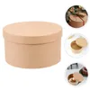 Present Wrap Diy Kraft Paper Box Cupcake Boxes Wrapping For Presents Dessert Containrar med lock runt Floral