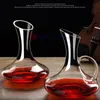 15001800ml Big Decanter Handmade Crystal Rely Wine Brandy Champagne Glass Jug Proler Aerator for Family Bar 240415