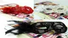 Masquerade Lace Mask Masquerade Costume for Women Mardi Gras Mask with Flower 3 ColourRed White Black7310849