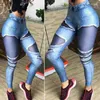 Active Pants Sexy Hip Lift Denim Print Sportswear Yoga Leggings Kvinnor Plus Size Push-Up Lifting Running