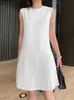 Zanzea Summer Women Sleeveless Mini Dress Sweety Solid Pleated Short Dresses Party Elegant Sundress Casual Holiday Vestidos 240415