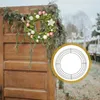 Fleurs décoratives 2pcs Iron Circle Courte de couronne de fil Fire de fil Cadres floraux pour la base de bricolage de Noël
