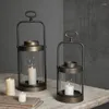 Kandelaars Votief Kerstmis Kerosene Lamp Jars Holder Home Decoratie Accessoires Haardbough open haard Bougeoir Decor