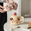 Кружки милые керамические кофейные чашки рука с защитой нерегулярной чаш для молока в инзистике в корейском стиле овсянка для овсяной муки кухня для завтрака