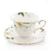 Cups Saucers European Luxury Vintage Tea Cup English Royal Classic Bone China en Saucer Sets keramische bloemen Tazas Cafe Drinkware