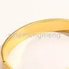 18k gouden armbandontwerper Bangle merk dubbele letter armbanden roestvrij staal luxe vrouwen roestvrij staal polsband manchet paar feest sieraden kerstcadeau