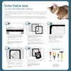 Kattbärare Pet Screen Door 4 Way Lockable Dog Security Flip ABS Plast Gate For Small Medium Large Supplies