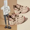 Casual schoenen dames sneakers zomer 2024 tennis vrouw op platform woman-shoes trainers dikke zool rozen mode hoge microfiber s