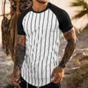 T-shirts masculins t-shirts classiques t-shirts à rayures sports décontractés t-shirts surdimensionnés à la mode