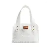 Sacs à bandouliers Sac de gelée transparente pour femmes Print Lock Messenger Messenger Girls Casual Casual Tote pour les vacances en bord de mer