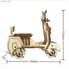 3D Puzzles 3D Motorbike drewniane łamigłówki motocykl dla dzieci w celu budowy konstrukcji DIY machniczne modele rowerów eletrycznych Prezent Y240415