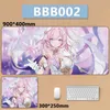 Pads de souris Le poignet repose Honkai Impact 3rd Elysia Bronya Zaychik Raiden Mei xxl Large Mousepad Clavier Pad Mouse Pad