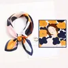 Scarves Breathable Silk Scarf Fashionable For Women Soft Neck Collar With Colorful Print Parties Commutes