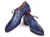 Casual Shoes Male Sneakers Blue Genuine Leather Men Business Work Office Lace-up Dress For