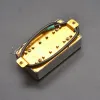 Kablar Mässing Cover Humbucker Double Coil 12 Hole Humbucker High Output Neck 7,5K/ Bridge 15K Spole Spliting For LP Guitar Black Chrome