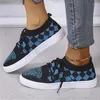 Sapatos casuais European American Color Blocking Single 2024 Anti -Slip Anti Slip Slip Slip Slip Sobre Vulcanizado Running