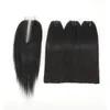 Bone Straight Raw Human Hair Bundles 100% 12a Nature Black 3Bundles With Stängning 2x6 Spets Kim K 240408