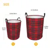 Borse per lavanderia in pelle Royal Stewart Tartan Basket sporco Organizzatore per la casa impermeabile Abbigliamento per bambini