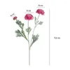 Dekoratif Çiçekler 5pcs Buttercup Rose Farsça (3 Çiçek/Kök) İpek Yapraklar 52cm Şakayık Yapay Düğün Etkinliği Ev Dekorasyonu -