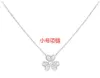 Designer Van Precision S925 Collier en diamant en diamant complet Pure Silver Clover Full Diamond Luxur