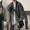 Camicie casual maschile alla moda in stile giapponese per ragazzi gingham