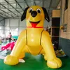 Decoration d'événement de 16,4 pieds de haut grand chien jaune gonflable, mignon chien de mascotte d'animaux Modèle de dessin animé en vente