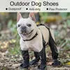 Ropa de perros Botas impermeables zapatos anti -Slip con protector de goma resistente Correa auxiliar de otoño sucio al aire libre