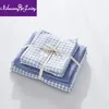 Bedding Sets Simple Lattice Four-piece Set Washed Cotton Pure Japanese Quilt Cover Bed Sheet