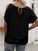 Frauen T-Shirt Plus Size Womens Off-Shoulder Top Summer Crew Nacken kurzärmelig Mode Casual T-Shirtl2403