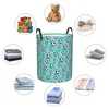 Laundry Bags Soccer Ball And Goal Teal - Dirty Baskets Foldable Large Waterproof Clothes Toys Sundries Storage Basket