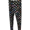 Conjunto de sete estrelas da joaninha de joaninha polka dot Suspender de renda impressa Top+Elastic Tight Leggings