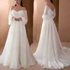 Elegant Long Puff Sleeve White Maxi Dresses Women Evening Party Outfit SPring Fashion Strapless Backless FloorLength Dress 240415