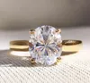 Gorgeous 1 Carat ct DF Color Lab Grown Oval Moissanite Diamond Solitaire Engagement Wedding Ring 14K 585 Yellow Gold1067517